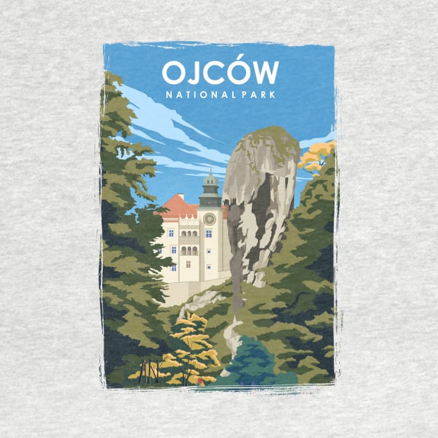 Ojcow National Park Minimal Travel Art by jornvanhezik